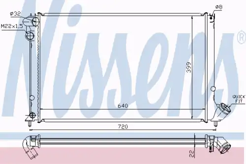 Радиатор кондиционера (конденсатор) NISSENS 63731A