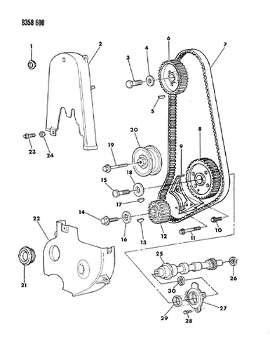 BELT TIMING 68094 093AA DODGE