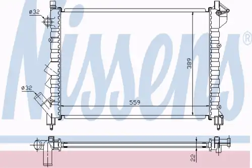 Радиатор кондиционера (конденсатор) NISSENS 63832A