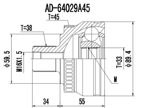 Автозапчасть 77AU550 PROCARO