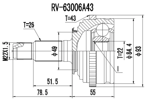 Автозапчасть 77RV100 PROCARO