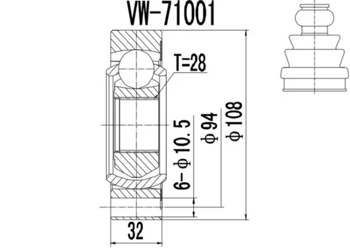 Автозапчасть 77VW040 PROCARO