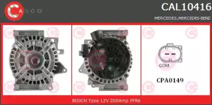генератор \MB E-CLASS E 200 CDI 211.007 06>08, E-CLASS E 200 CDI 211.207 06>09, E-CLASS E 220 CDI 21 CAL10416RS CASCO
