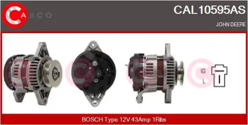 генератор \JOHN DEERE CAL10595AS CASCO