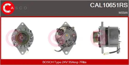 генератор \NISSAN CAL10651RS CASCO