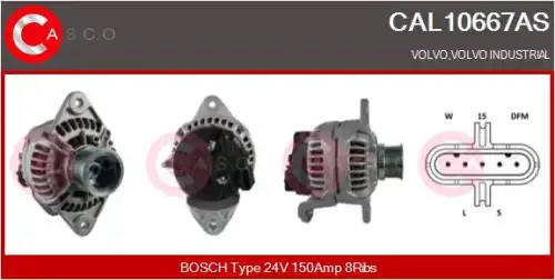 генератор \VOLVO CAL10667AS CASCO