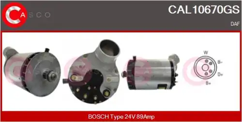 генератор \DAF SB 201 74> CAL10670GS CASCO