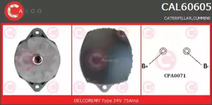 генератор \CASE IH, VOLVO CAL60605AS CASCO