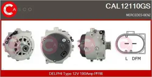 генератор \MB E-CLASS E 200 CDI 210.007 98>02, E-CLASS E 200 CDI 210.007 99>02, E-CLASS E 220 CDI 21 CAL12110GS CASCO