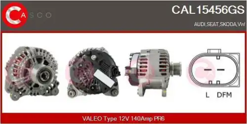 генератор \PSA, VAG CAL15456GS CASCO