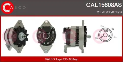 генератор \VOLVO CAL15608AS CASCO