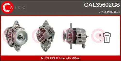 генератор \HITACHI, ISUZU CAL35602GS CASCO