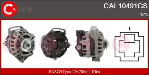 генератор \TATA CAL10491GS CASCO