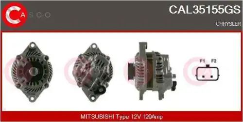 генератор \CHRYSLER, MITSUBISHI CAL35155GS CASCO