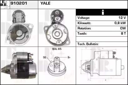 стартер \MAZDA, MITSUBISHI, YALE 910201 EDR