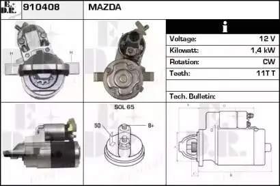 стартер \MAZDA MX-5 III 1.8 NC18 05>14 910408 EDR