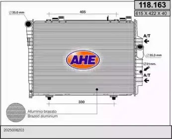 Радиатор системы охлаждения двигателя AHE 118.163