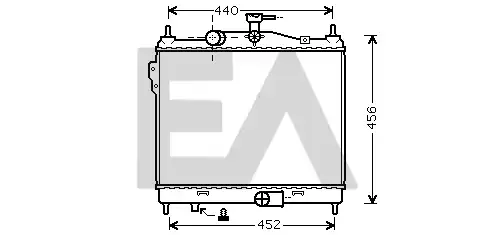 Радиатор системы охлаждения двигателя EACLIMA 31R28069