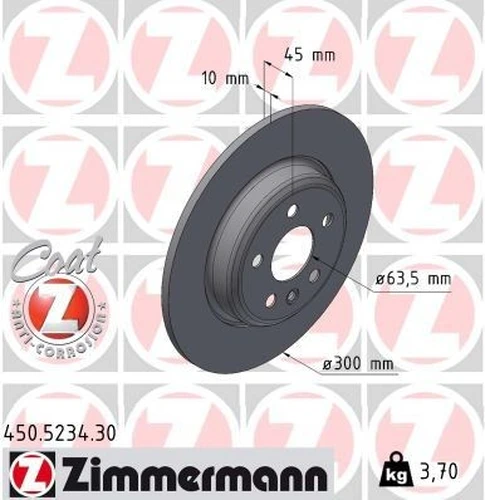 Тормозной диск 450.5234.30 ZIMMERMANN