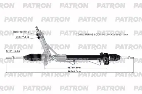 Рулевая рейка PATRON PSG3242