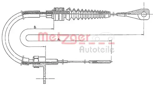 трос газа VW 11.0651 METZGER