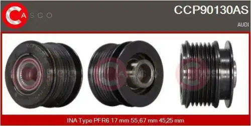 шкив генератора \VAG CCP90130AS CASCO