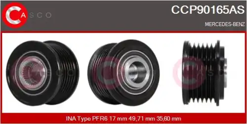 шкив генератора \MB CCP90165AS CASCO