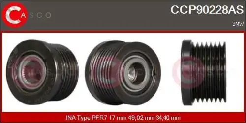 шкив генератора \BMW CCP90228AS CASCO