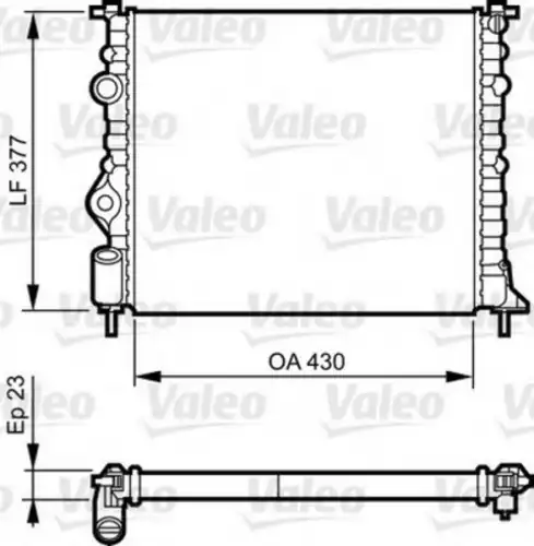 Радиатор системы охлаждения двигателя VALEO 731378