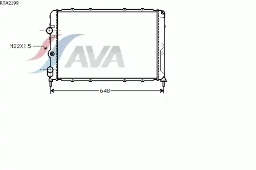 Радиатор системы охлаждения двигателя AVA RTA2199