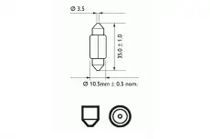 Автолампа SV8.5 SCT 202099 C10W 12