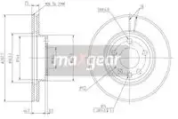 Тормозной диск MAXGEAR 19-0775 вентилируемый , передняя ось