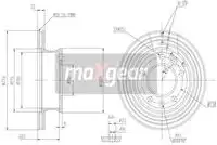 Тормозной диск MAXGEAR 19-0730 вентилируемый , передняя ось