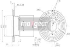 Тормозной диск MAXGEAR 19-0730 вентилируемый , передняя ось