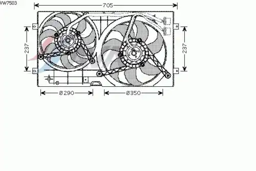 мотор вентилятора VW VW7503 AVA