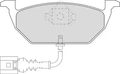 колодки дисковые торм. перед. Audi DBP391398 DURON