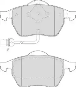 колодки дисковые торм. перед. VW DBP241496 DURON