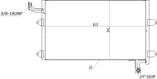 Радиатор кондиционера (конденсатор) HART 602 262