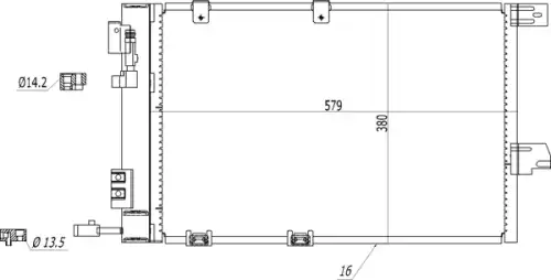 Радиатор кондиционера (конденсатор) HART 602 268