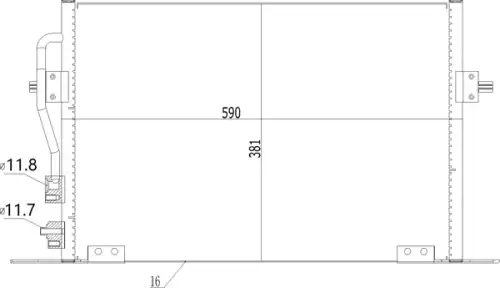 Радиатор кондиционера (конденсатор) HART 602 271