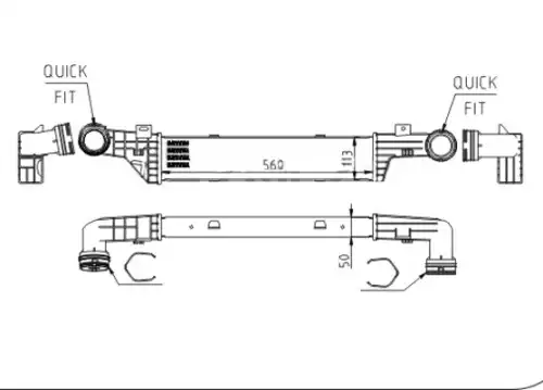 интеркулер \MB E-CLASS E 200 CDI 210.007 98>02, E-CLASS E 200 CDI 210.007 99>02, E-CLASS E 200 Kompr 605 785 HART