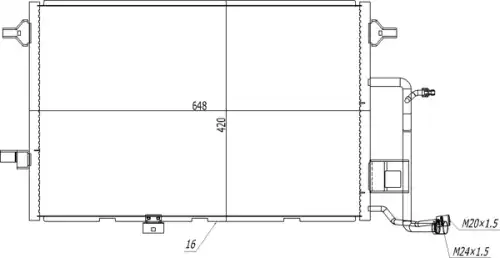 Радиатор кондиционера (конденсатор) HART 606 000