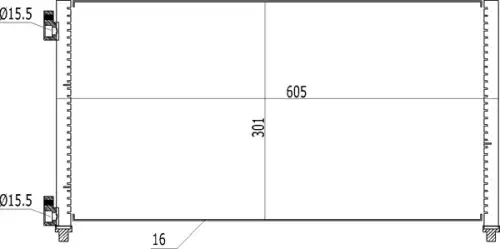 Радиатор кондиционера (конденсатор) HART 606 093
