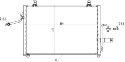 Радиатор кондиционера (конденсатор) HART 606 539