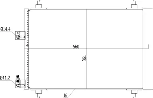 Радиатор кондиционера (конденсатор) HART 606 541