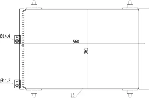 Радиатор кондиционера (конденсатор) HART 607 801