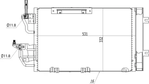 Радиатор кондиционера (конденсатор) HART 608 407