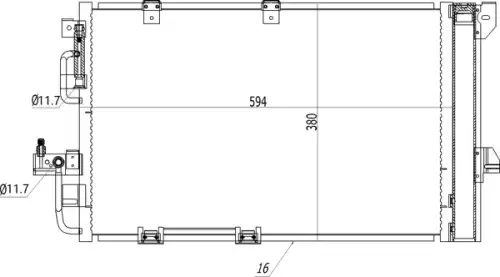 Радиатор кондиционера (конденсатор) HART 611 203