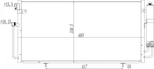 Радиатор кондиционера (конденсатор) HART 611 256