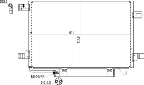 Радиатор кондиционера (конденсатор) HART 611 283